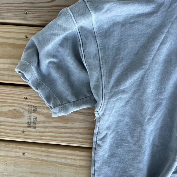 The Rail Short Sleeve Hoodie Tunic Sweatshirt Gray Distressed XL - Picture 4 of 7